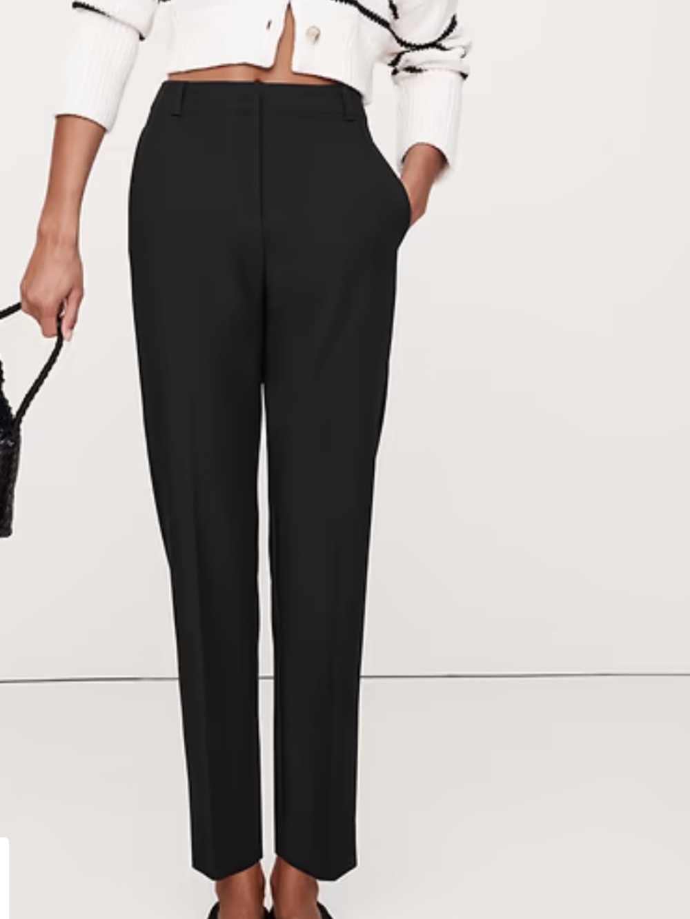 Banana Republic Black ULTRA HIGH-RISE MODERN SLIM CITY STRETCH ANKLE PANT